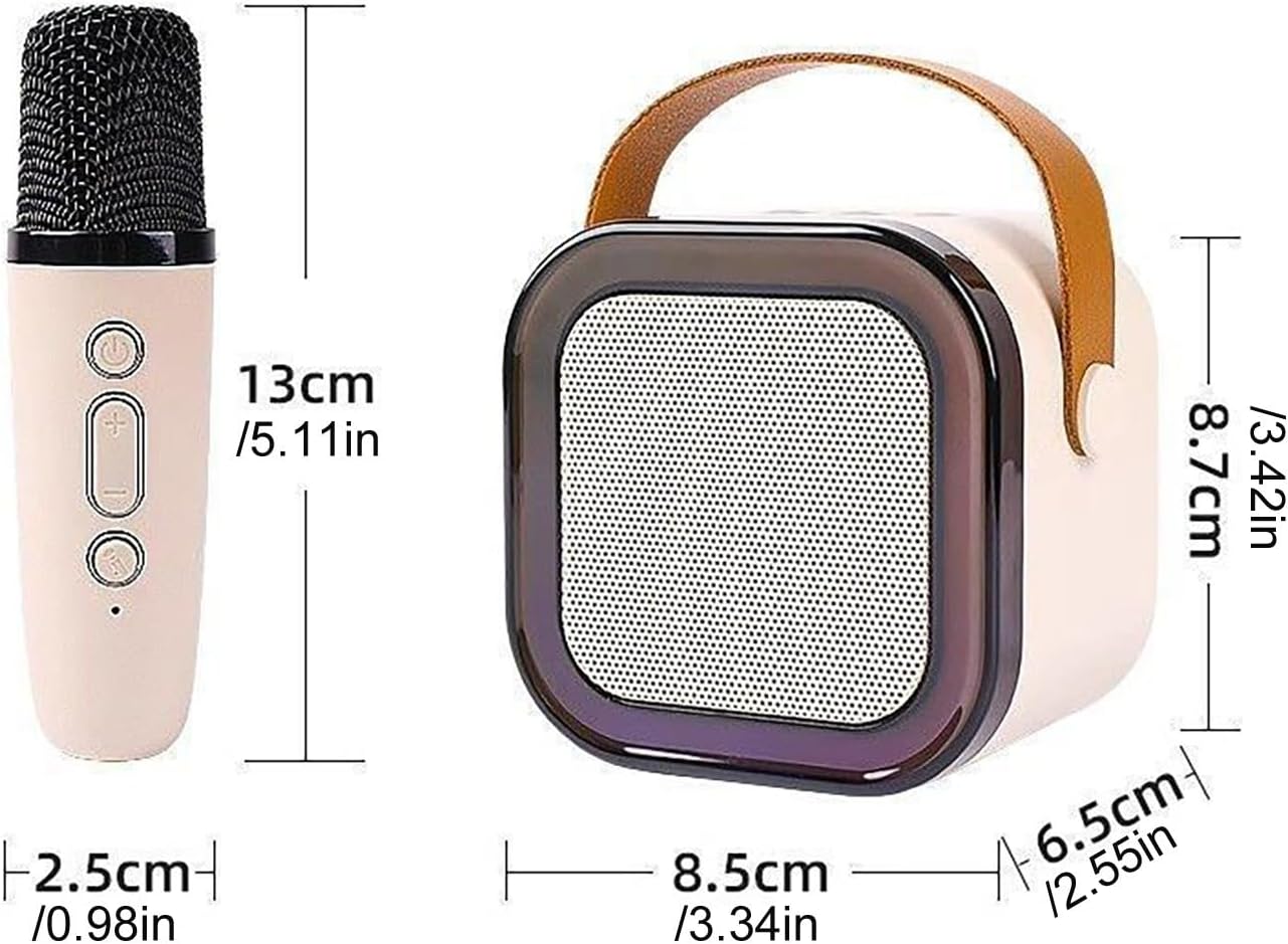 Light-Up Bluetooth Karaoke Speaker with Remote & Dual Mics