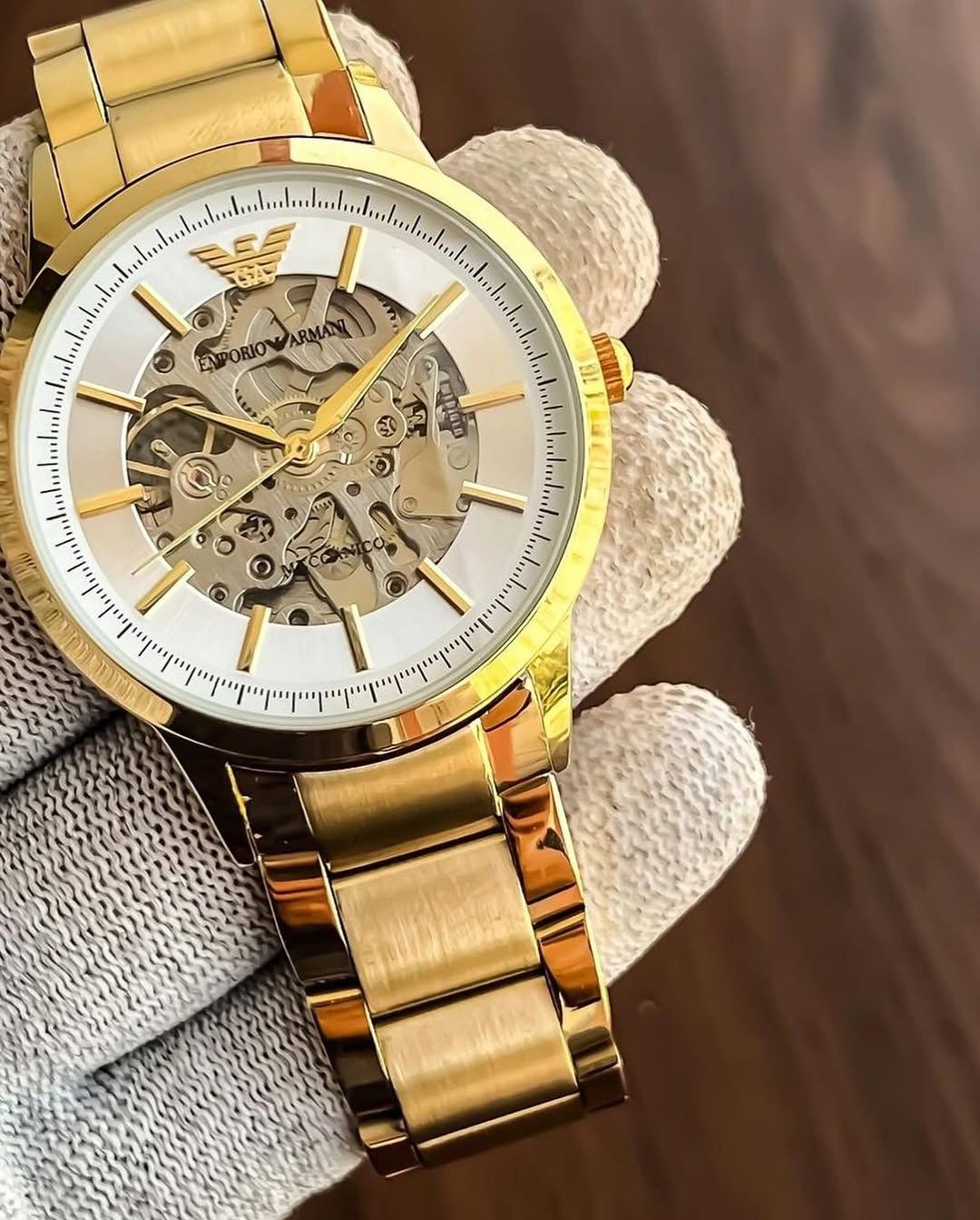 Emporio Armani- MECCANICO Automatic analog 45mm– Water resistant Premium Watch