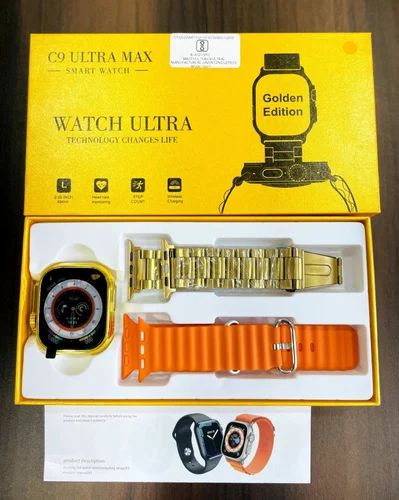 C9 Ultra Max Smartwatch – Square Analog Display, Silicone Strap, Made in India