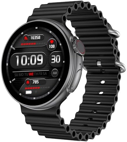 Fire-Boltt Cyclone Pro Smartwatch with Bluetooth Calling, 1.96” Display, Heart Rate, SpO2 & 123+ Sports Modes – Unisex