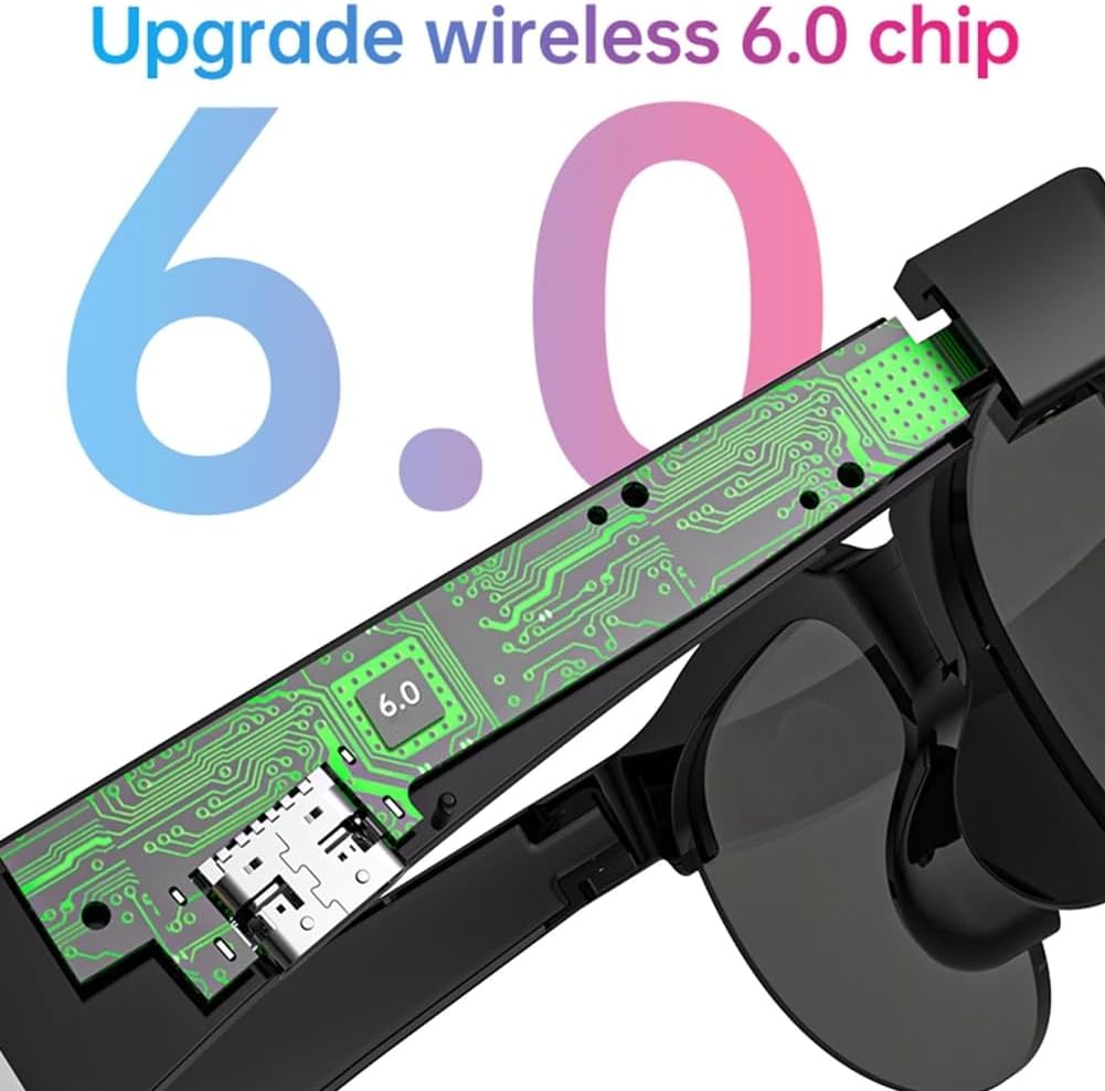 XG89 Smart Glasses AI Translator Hands-Free Music & Calls Bluetooth Sunglasses UV Protection Outdoor Sports Headphones