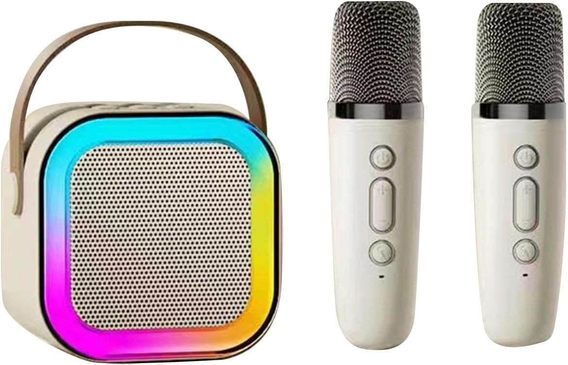 Light-Up Bluetooth Karaoke Speaker with Remote & Dual Mics