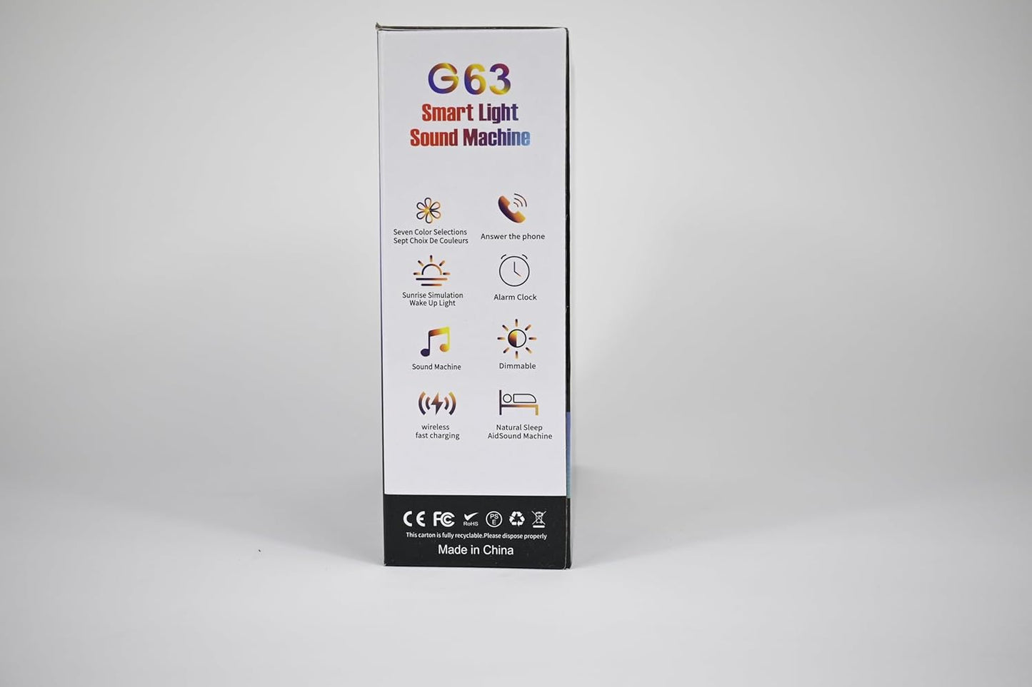 RGB LED Lamp with Wireless Charging, Bluetooth Speaker & USB-C – Modern G-Shaped Design