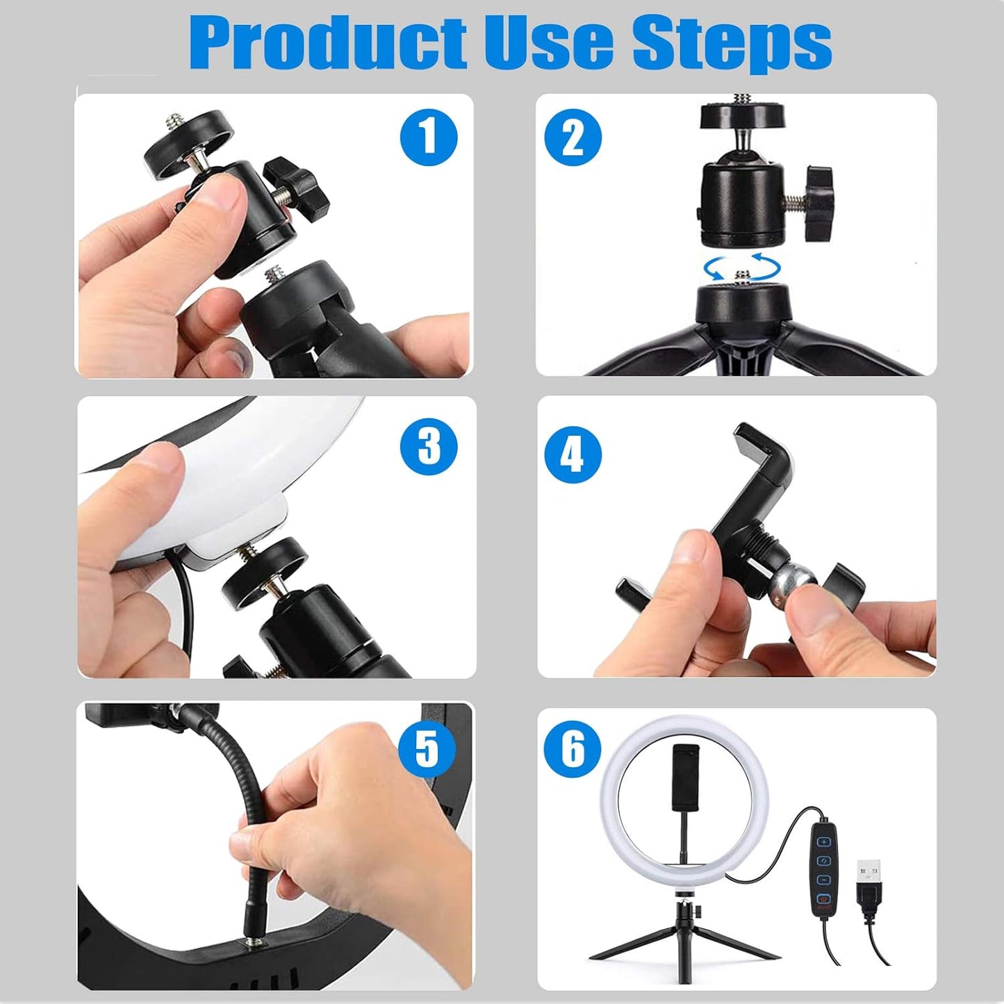 QX-260 LED Light Ring Selfie Ring Light with Bluetooth Remote Control and Tripod 3 Colors Mode 12 Dimmable, 360 degree Rotating LED Light Ring for Selfie, Makeup and Youtube Live