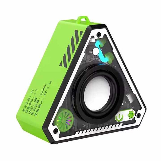 2025 Wireless Charging Bluetooth Speaker with RGB Lights – Triangular Portable Outdoor Speaker